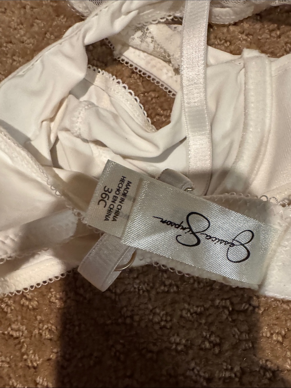 Jessica Simpson Ivory Lace-Trim Bodysuit - Picture 2 of 3
